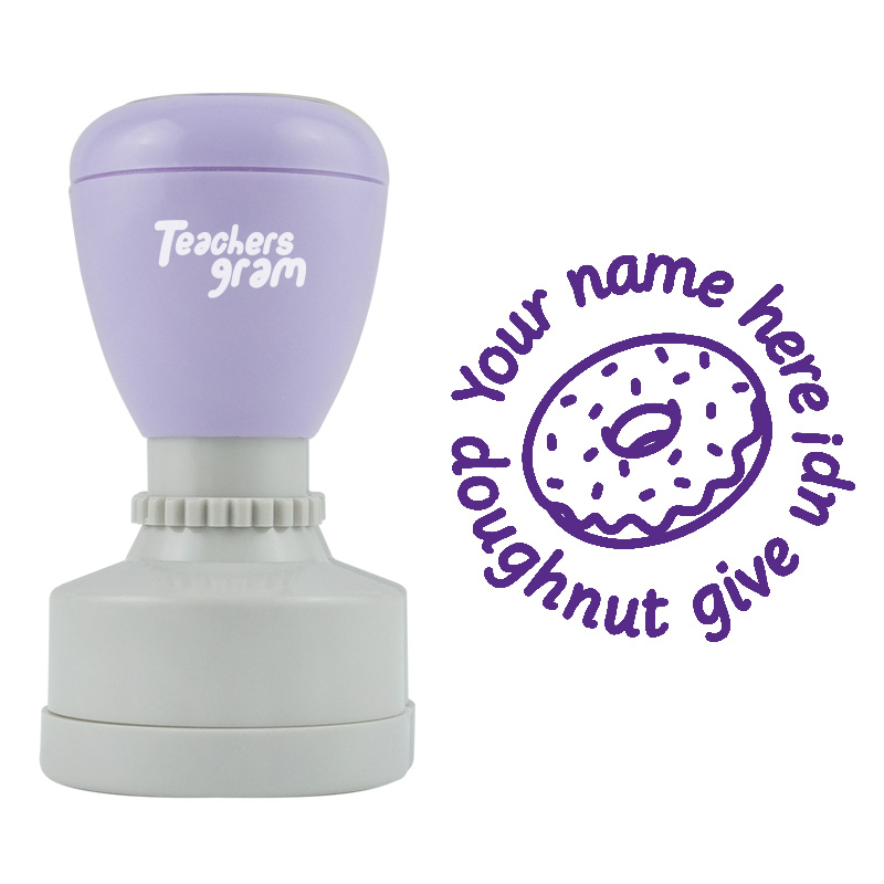 Personalized Doughnut Give Up Stamp