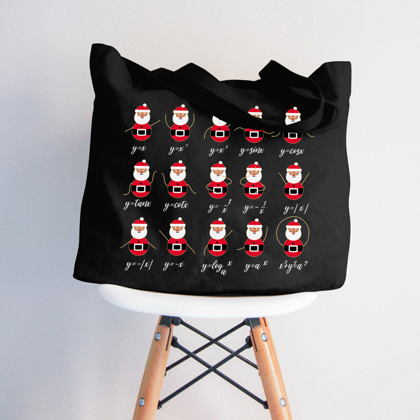Weihnachten Mathematik Lehrer Tragetasche mit Reißverschluss
