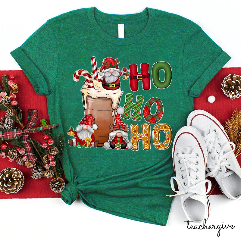 Ho Ho Ho Here Comes The Santa Teacher T-Shirt