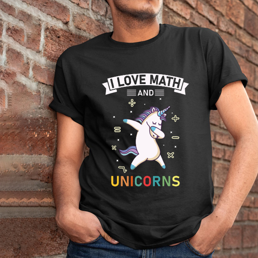 I Love Math And Unicorns T-Shirt