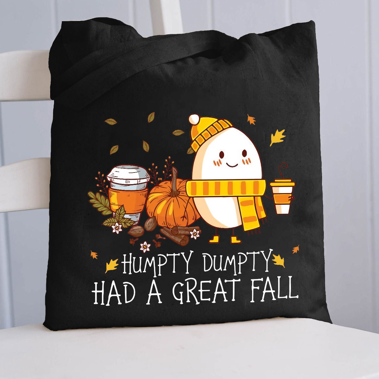Humpty Dumpty Had A Great Fall Halloween Tote Bag