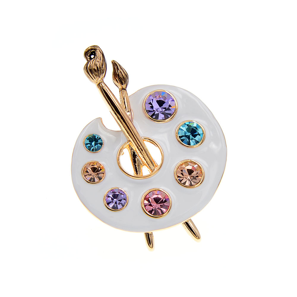 Colorful Rhinestones Pigment  Pin