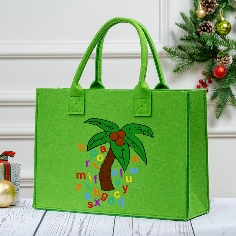 Chicka Chicka Boom Boom Tree Teacher Felt Bag