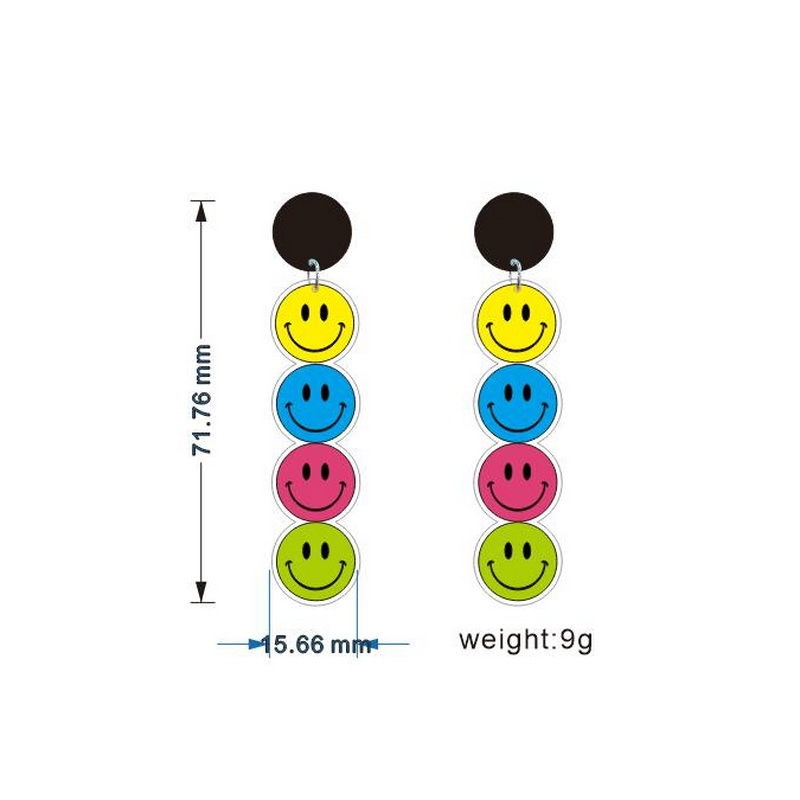 Colorful Smiles   Acrylic  Earrings
