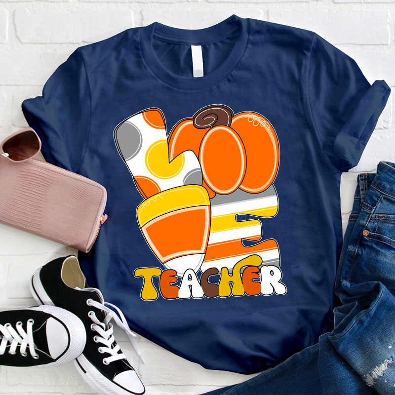 Candy Corn Love Teacher T-Shirt