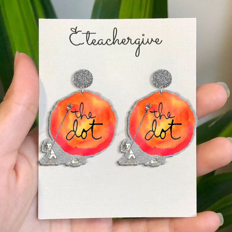 The Dot Acrylic Teacher Earrings
