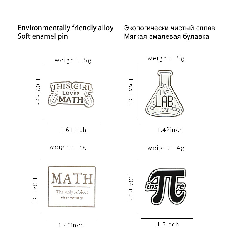 Math And Chemistry Pin Set