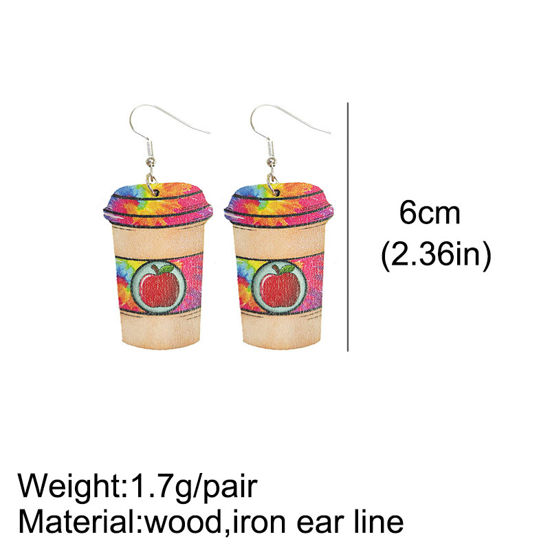 Obviously It's Apple Juice Teacher Wooden Earrings