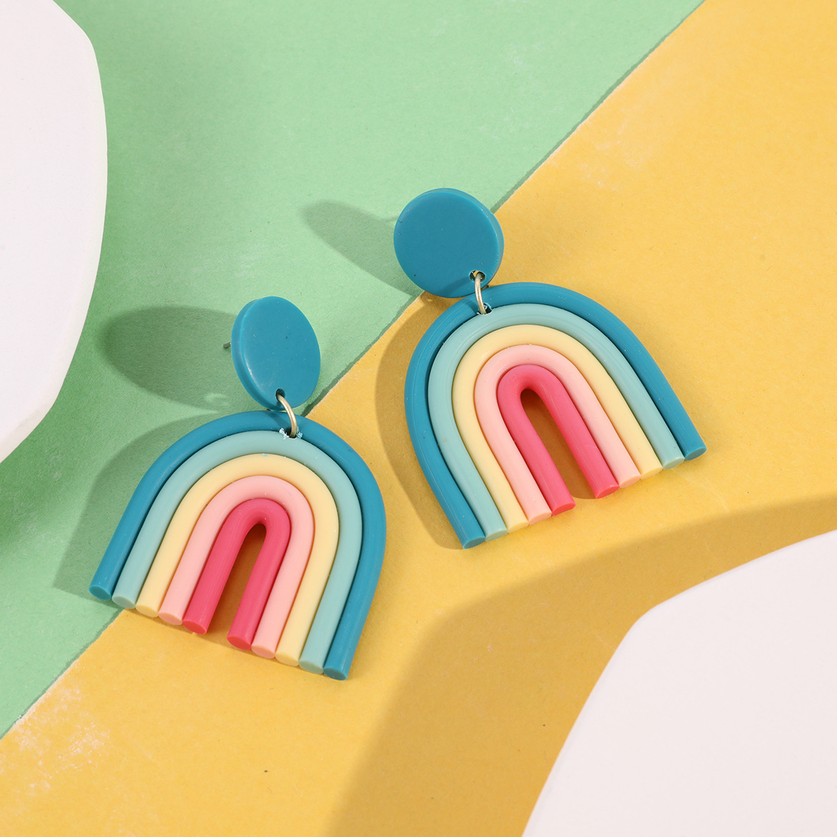 Clay Rainbow Fashion Earrings