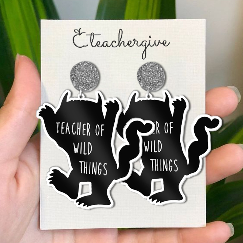Teacher Of Wild Things  Acrylic  Earrings