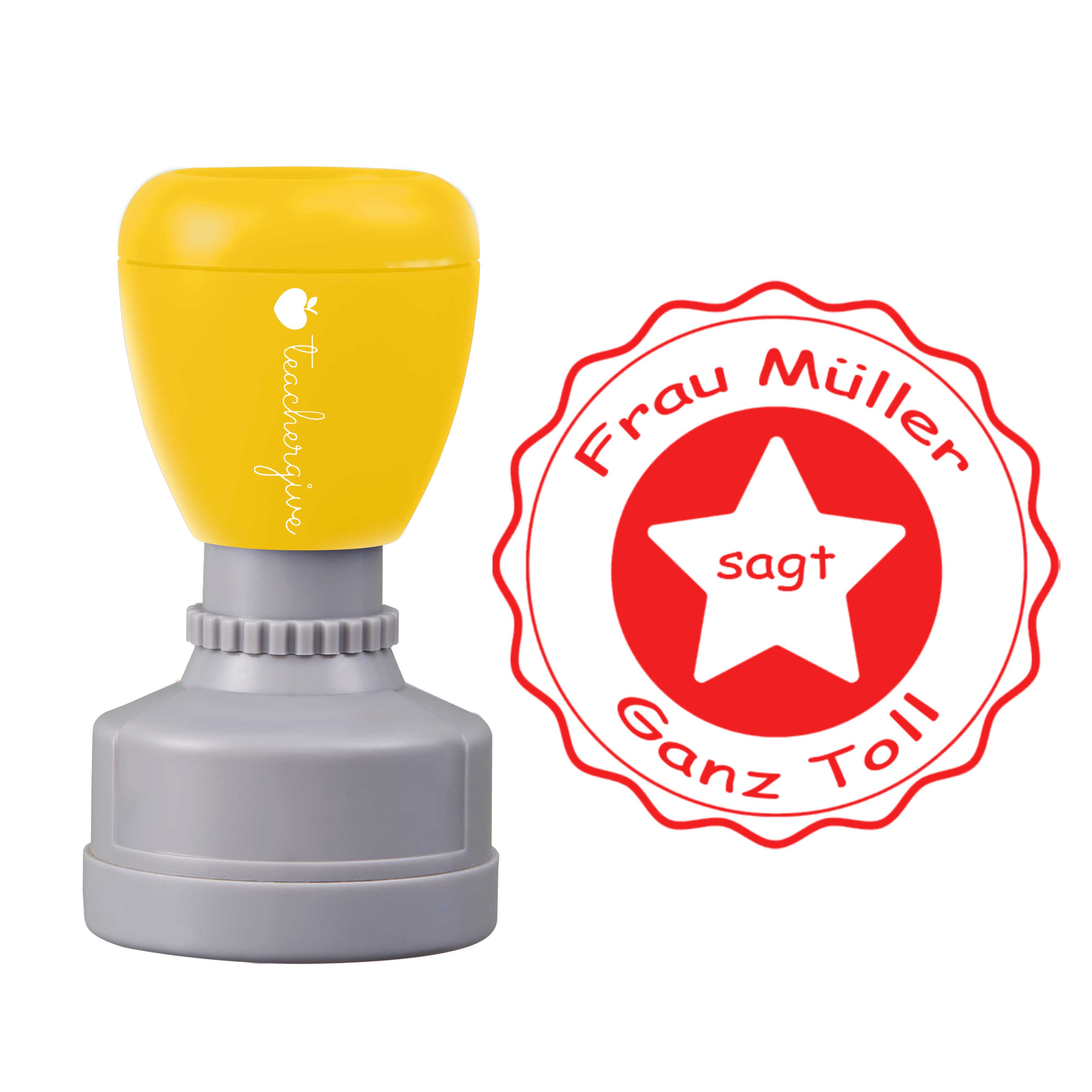 Personalisiert Name Sagt Ganz Toll Lehrer Stempel