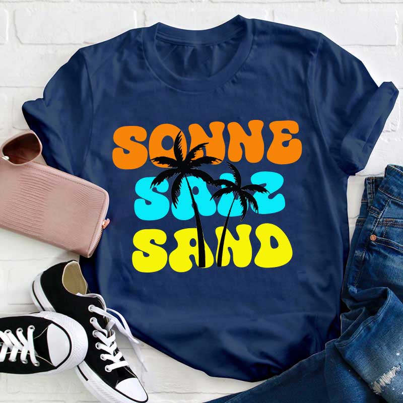 Sonne Salz Sand Lehrer T-Shirt