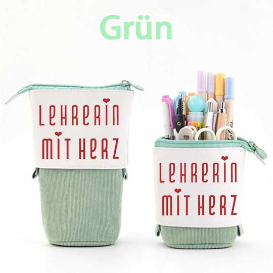 Lehrerin mit Herz Federmäppchen Mäppchen