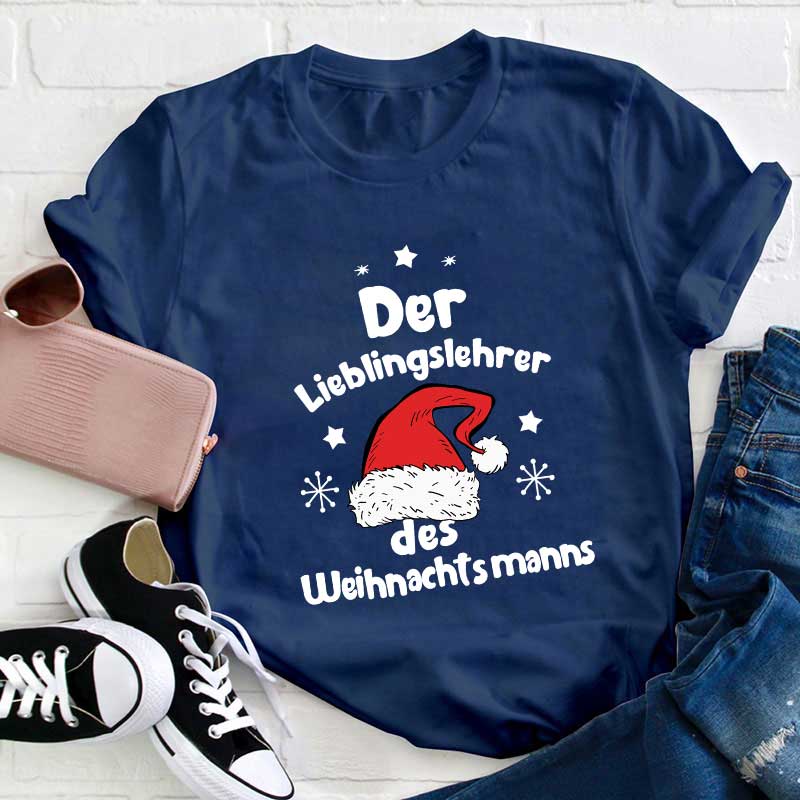 Der Lieblingslehrer Des Weihnachtsmanns Lehrer T-Shirt