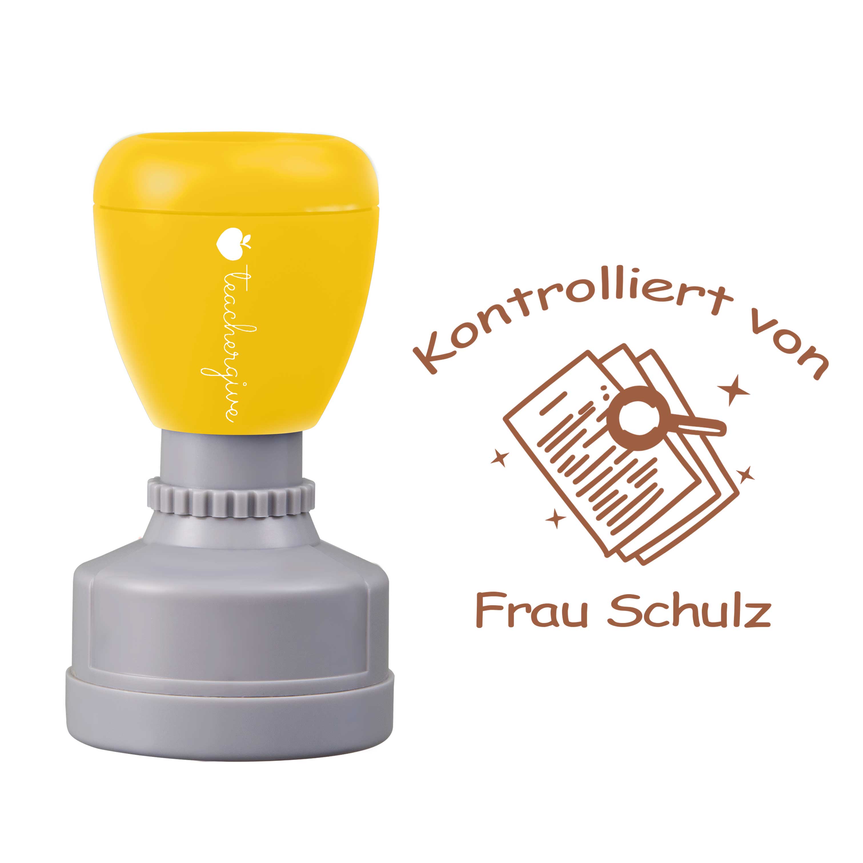 Personalisiert Kontrolliert von Lehrer Stempel