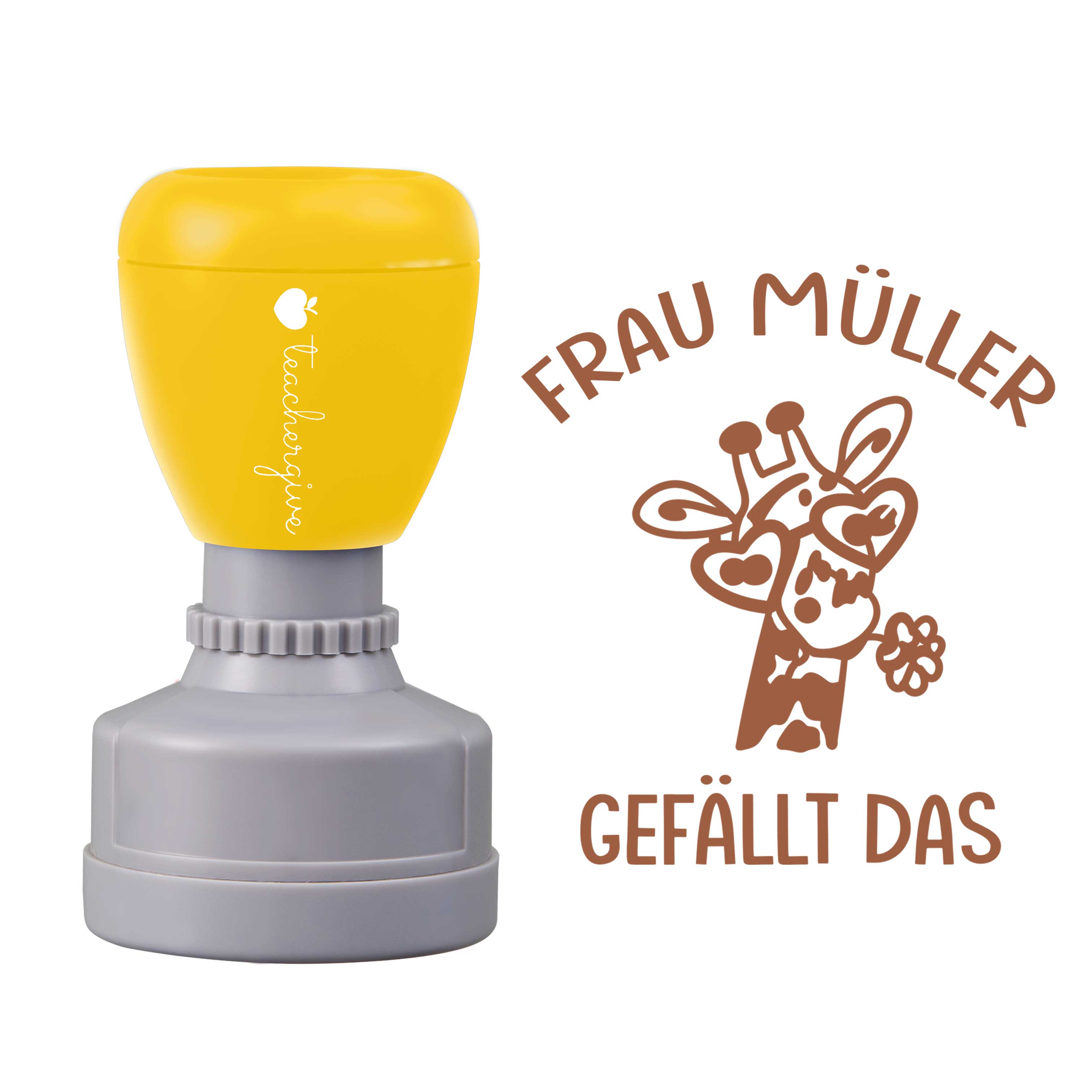 Personalisiert Name gefällt das Lehrer Stempel