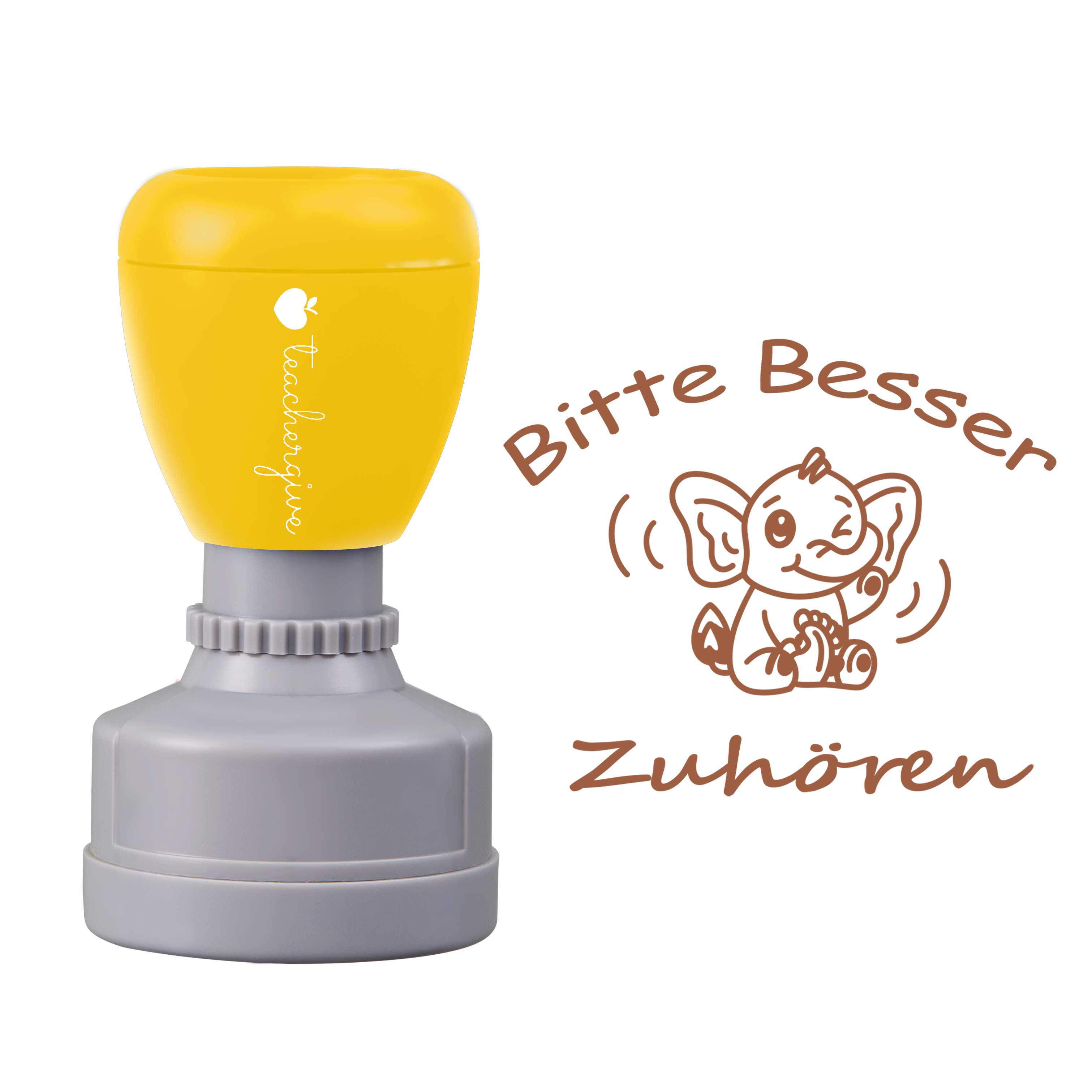Bitte besser zuhören Lehrer Stempel