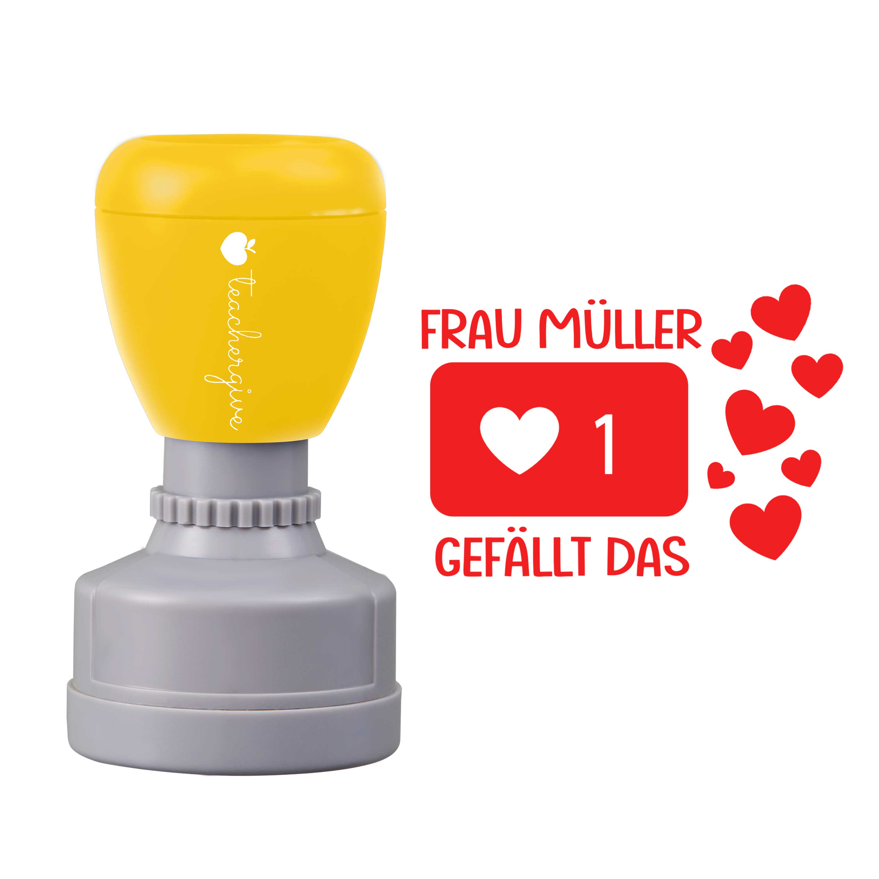 Personalisiert Name gefällt das Lehrer Stempel
