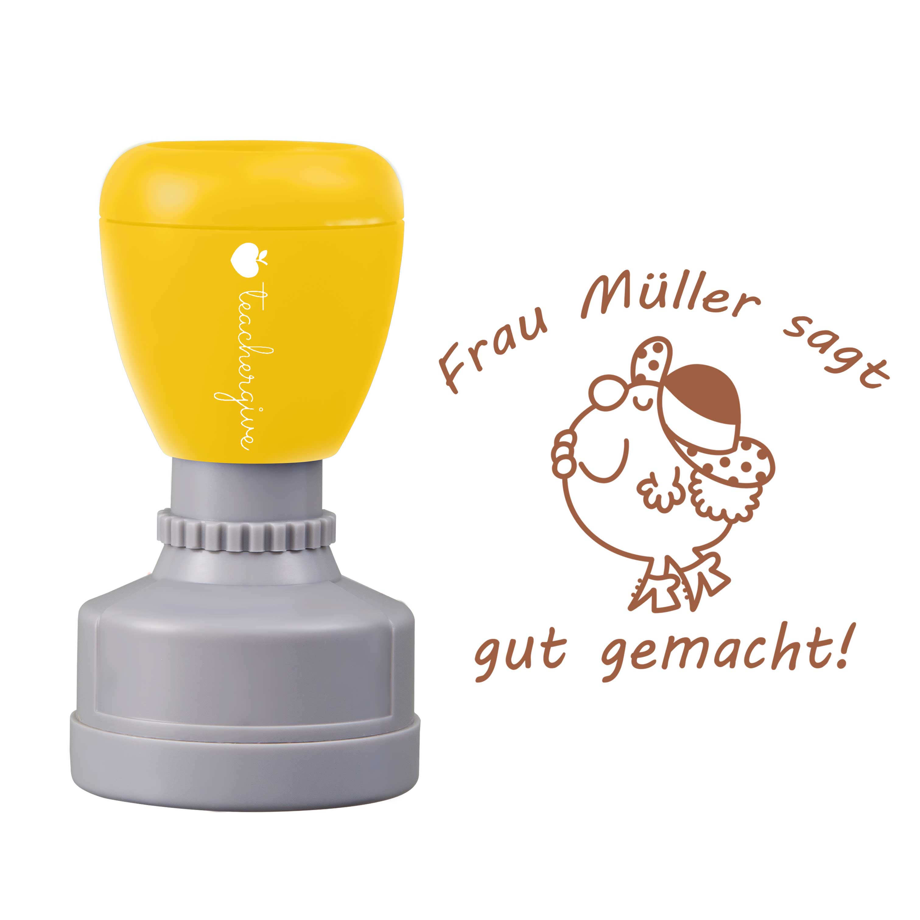 Personalisiert gut gemacht Lehrer Stempel