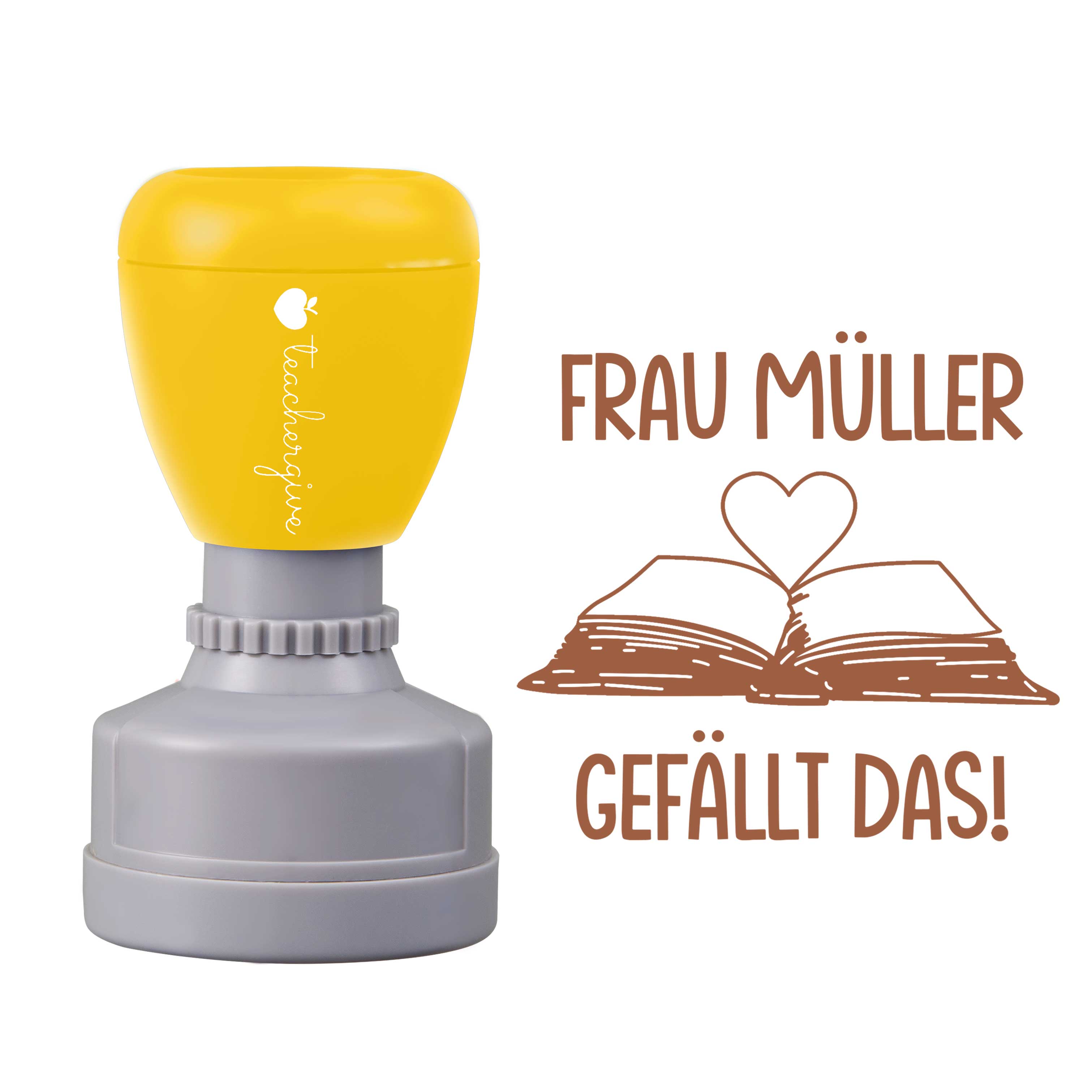 Personalisiert gefällt das Lehrer Stempel