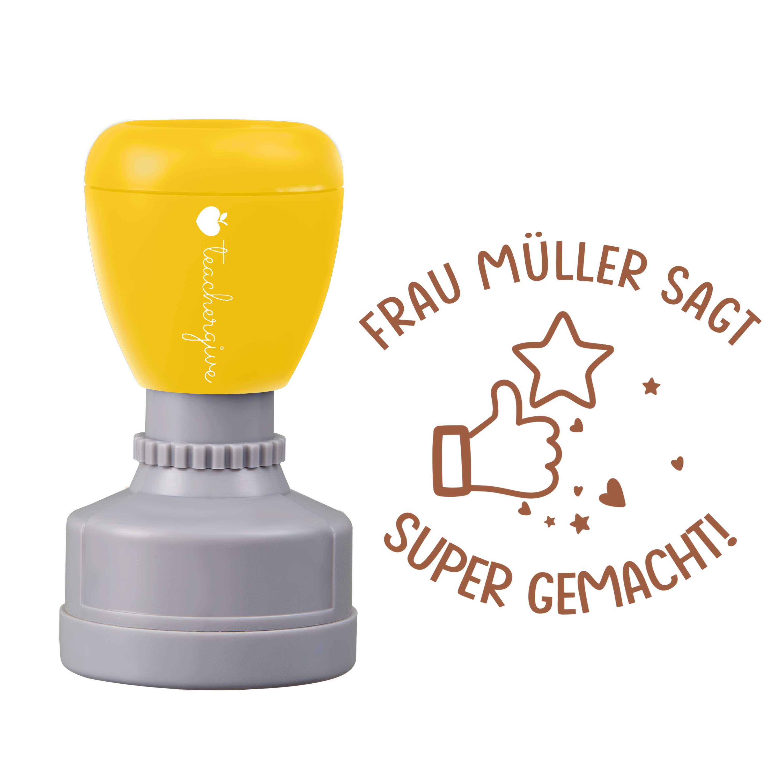 Personalisiert sagt super gemacht Lehrer Stempel
