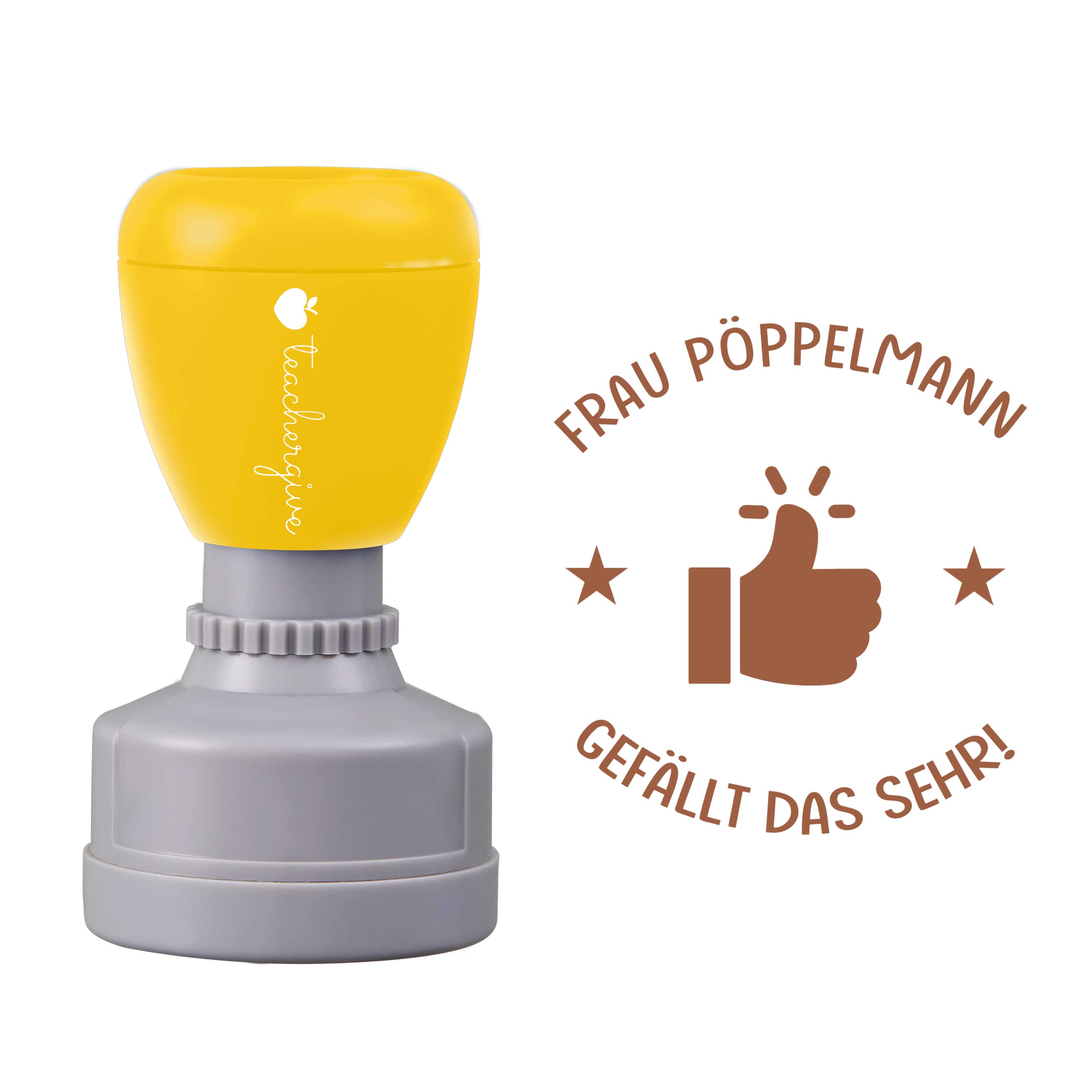 Personalisiert gefällt das sehr Lehrer Stempel
