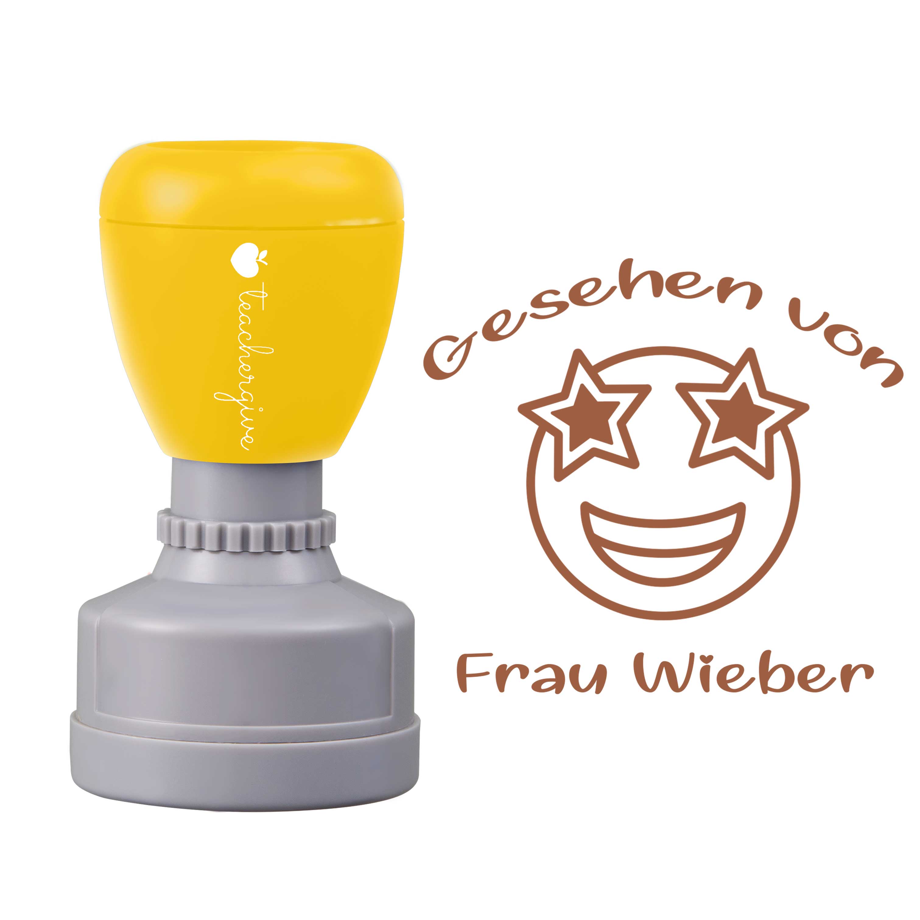 Personalisiert Name gesehen von Lehrer Stempel