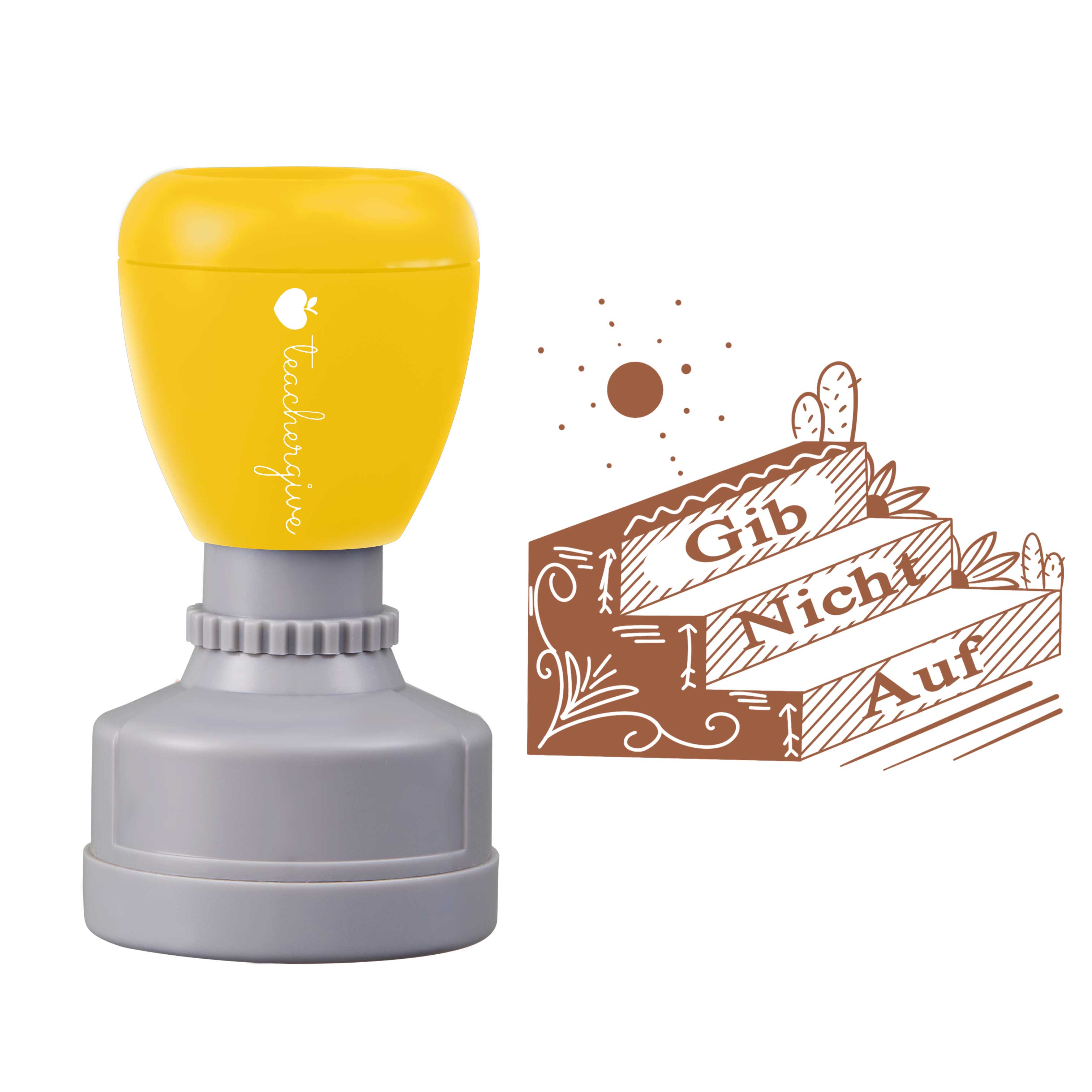 Gib Nicht Auf Lehrer Stempel