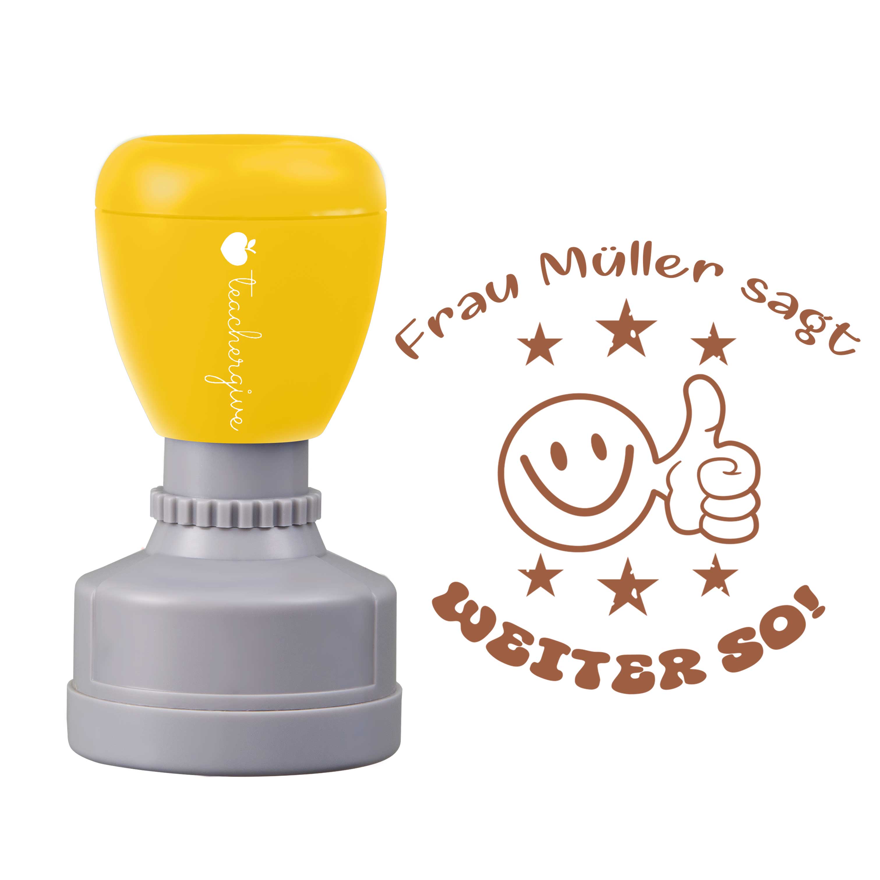 Personalisiert Name Sagt Weiter So Lehrer Stempel