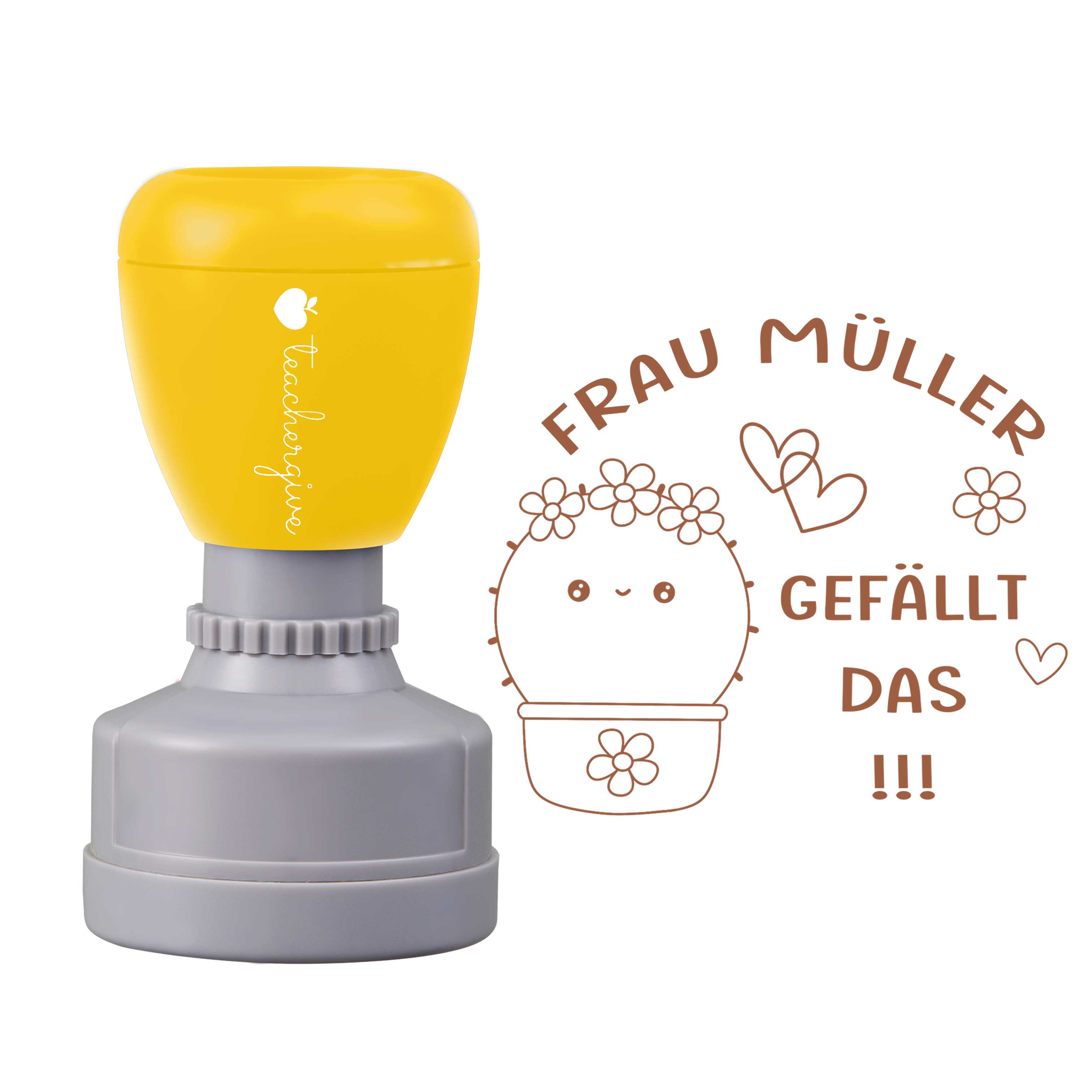 Personalisiert Name gefällt das Lehrer Stempel