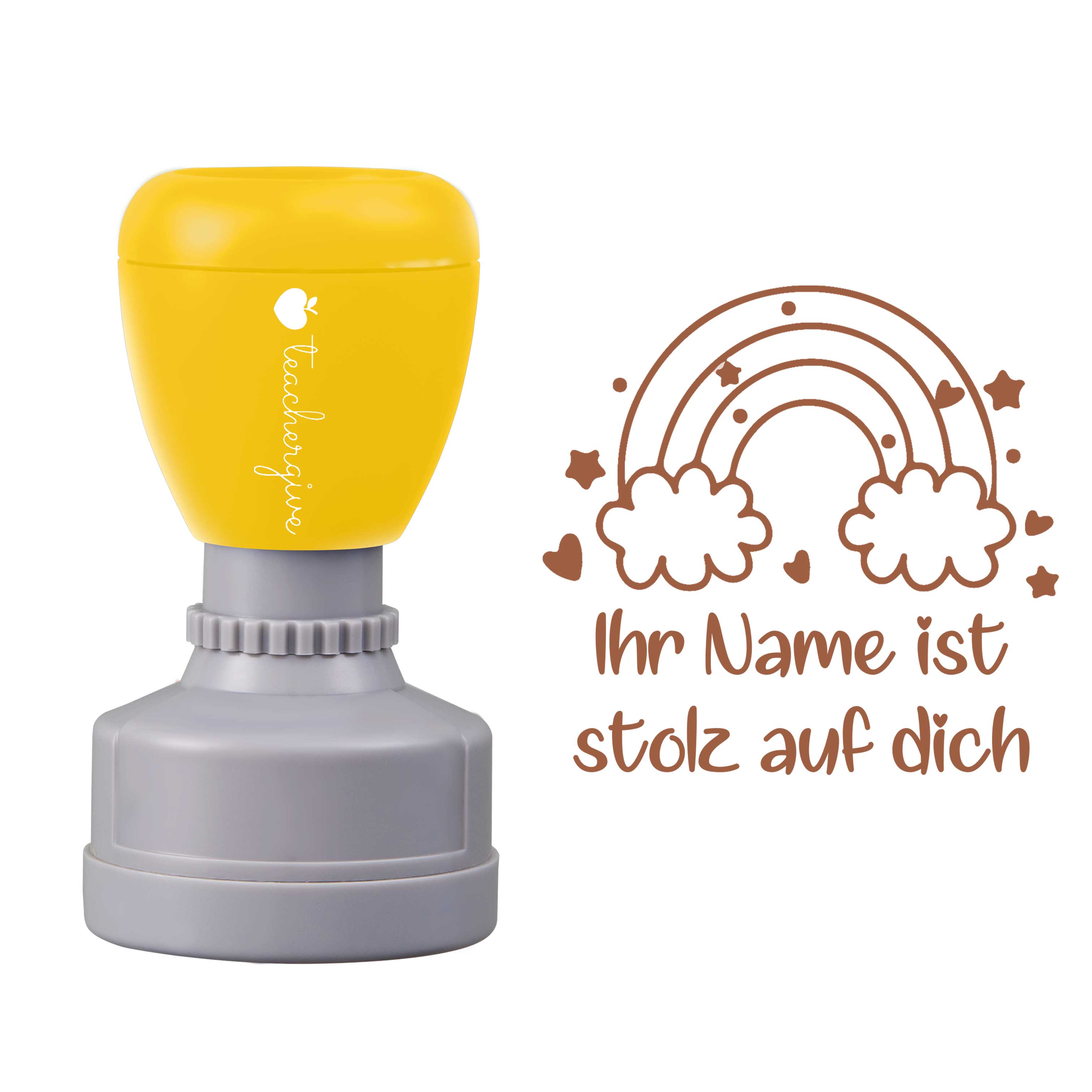 Personalisiet Ist Stolz Auf Dich Lehrer Stempel