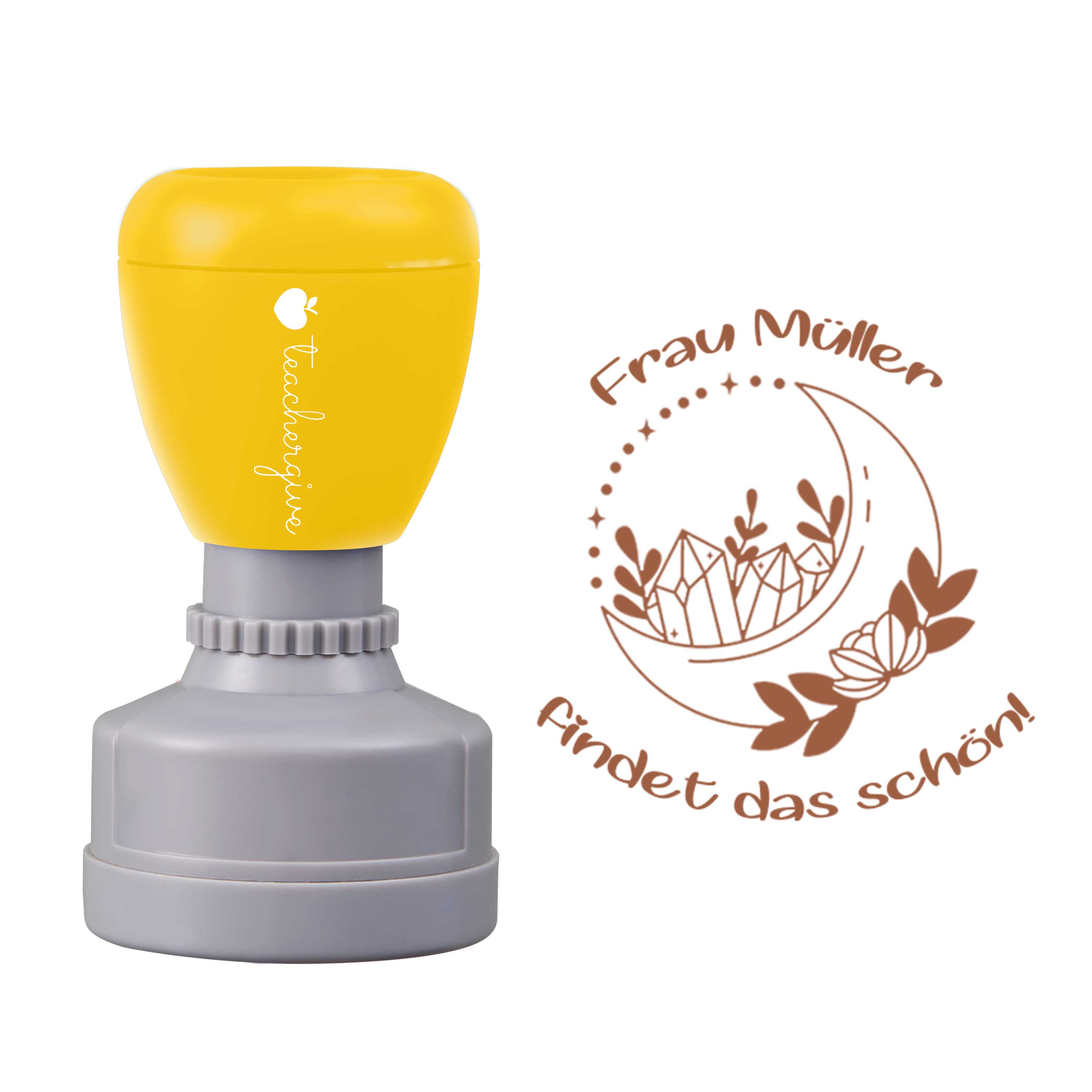 Personalisiert Name findet das schön Lehrer Stempel