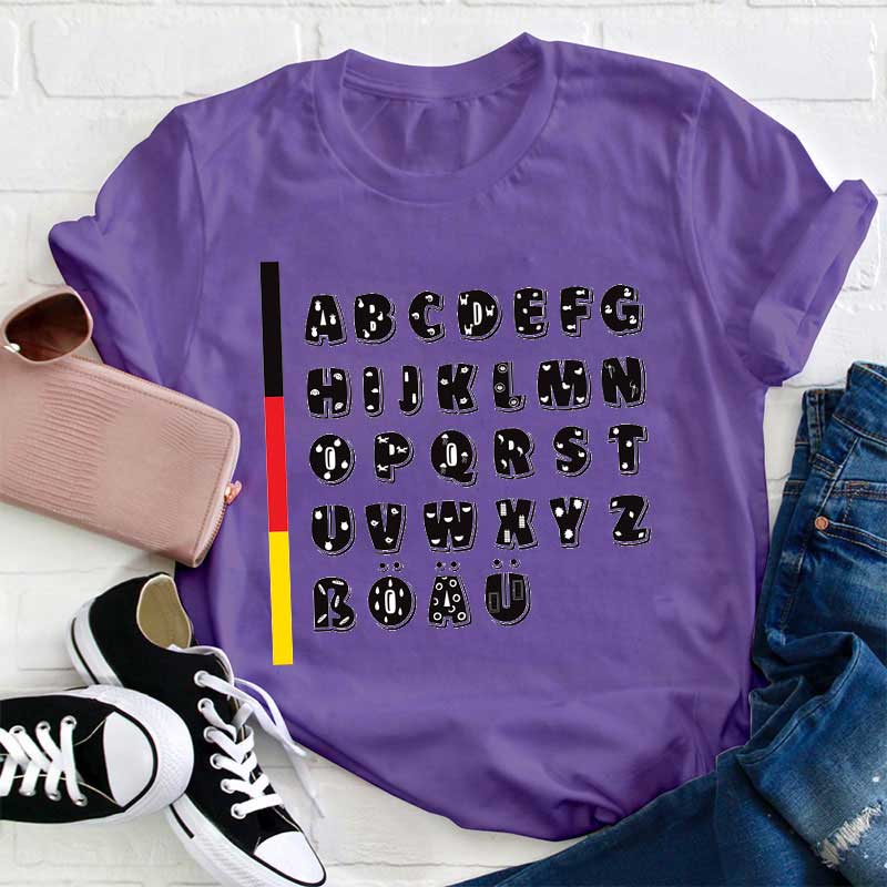 Deutsche Alphabet Lehrer T-Shirt