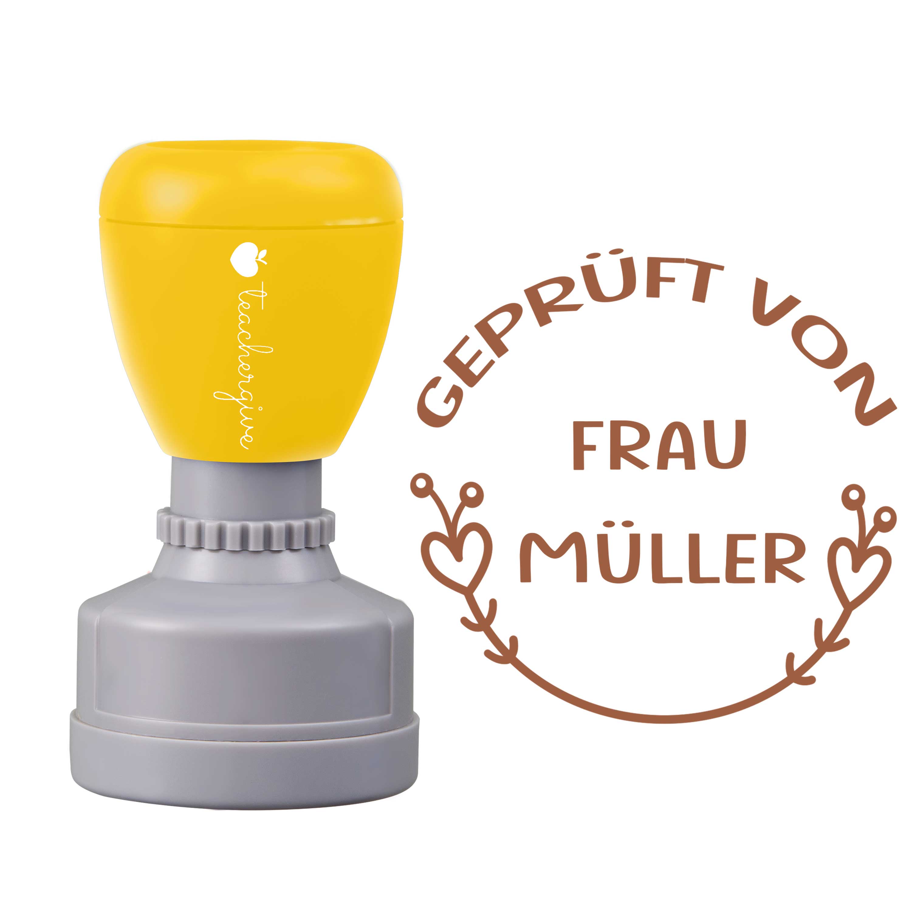 Personalisiert Name Geprüft von Lehrer Stempel