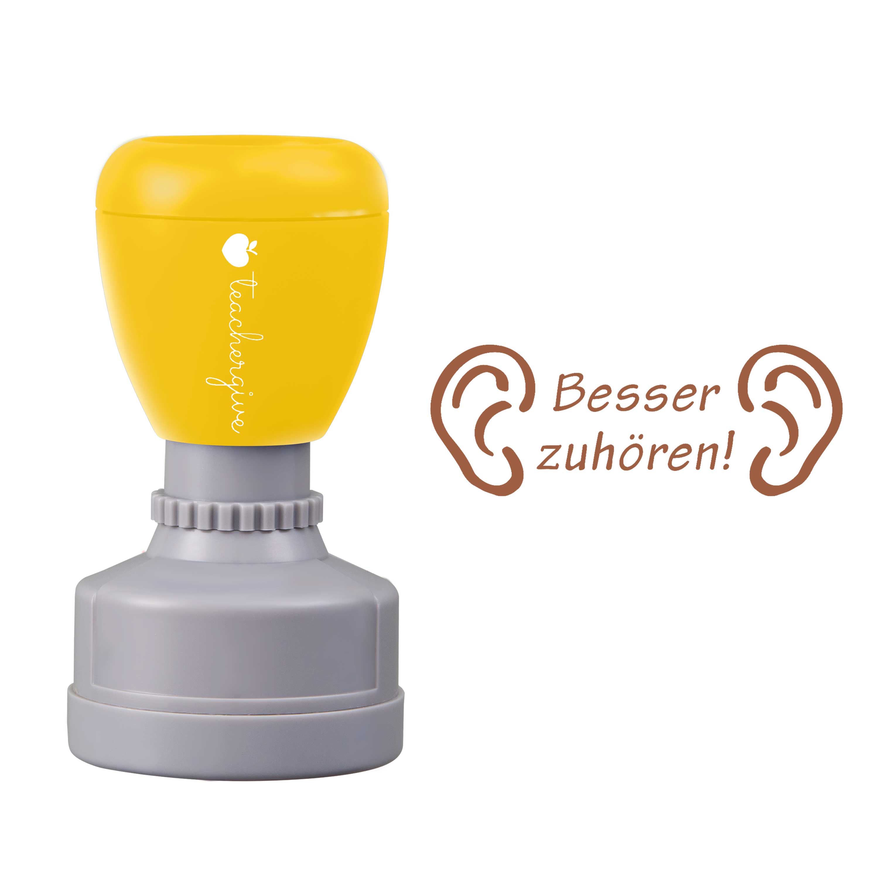 Besser Zuhören Lehrer Stempel