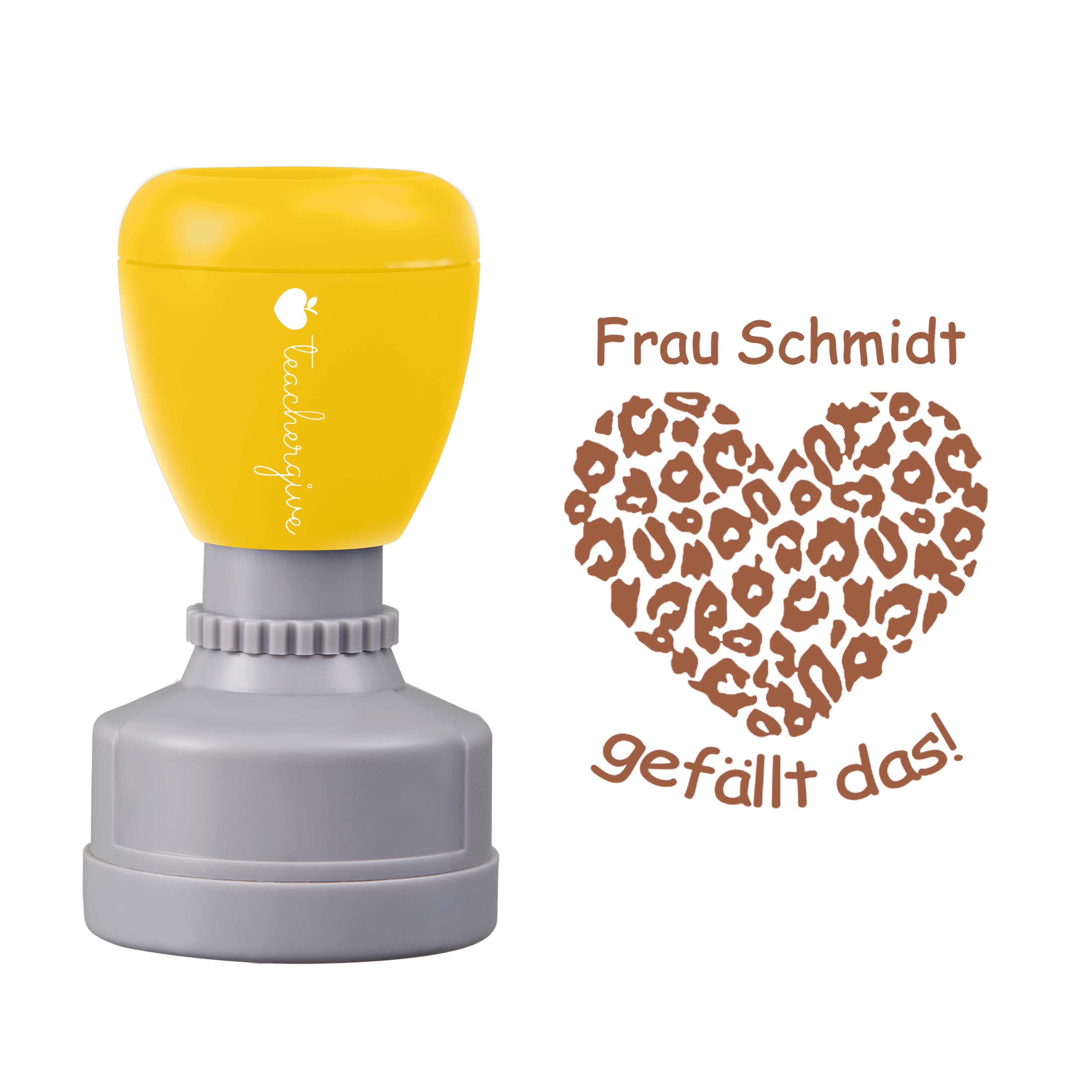 Personalisiert Die Lehrerin Gefällt Das Lehrer Stempel