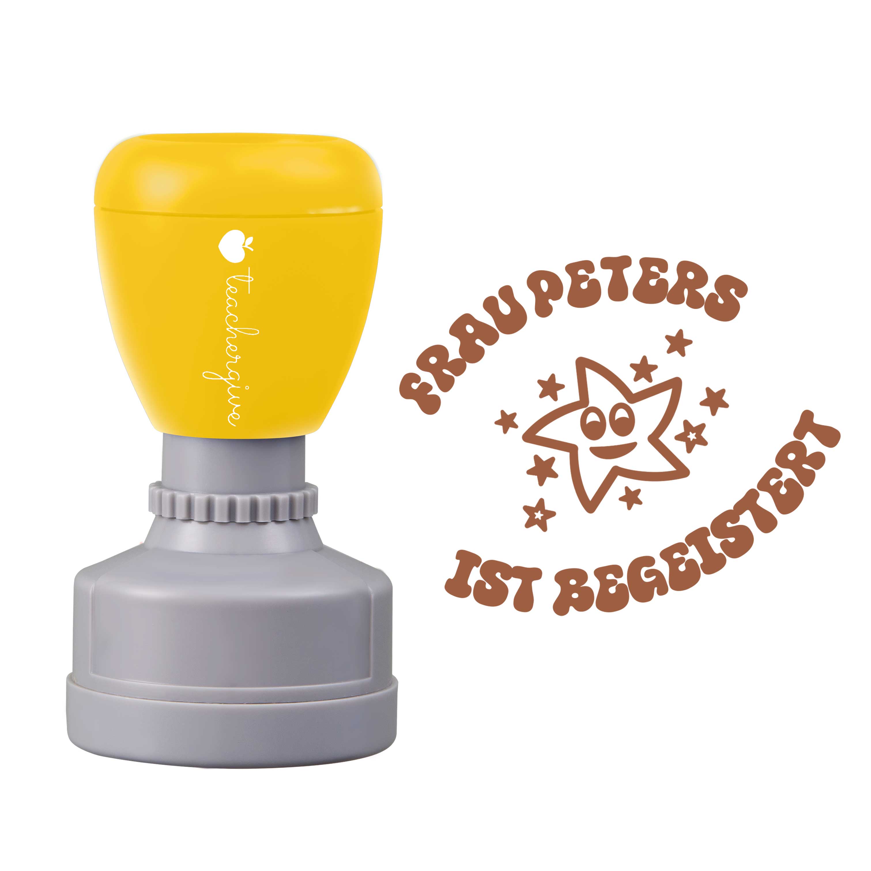 Personalisiert Begeistert Lehrer Stempel