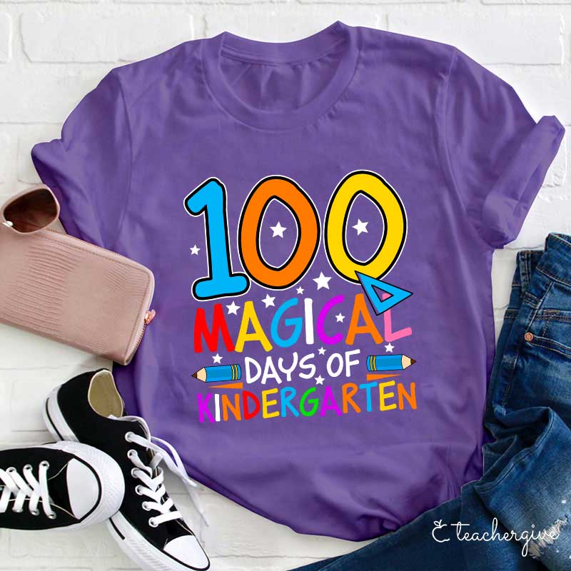 Personalized Grade 100 Magical Days Teacher T-Shirt