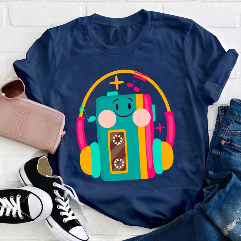 Musik Kopfhörer Lehrer T-Shirt