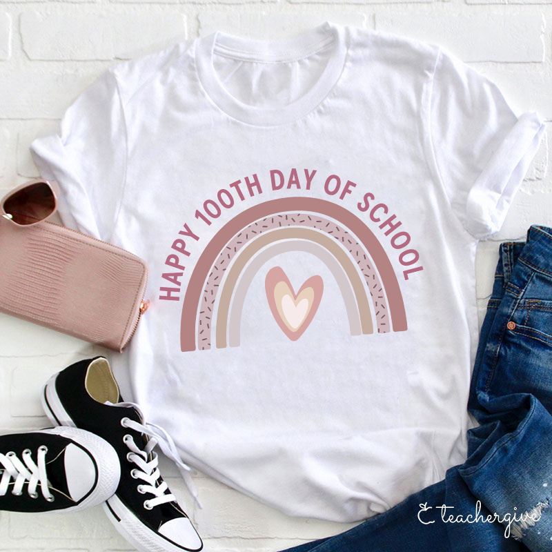 Happy 100th Day Of School Teacher T-Shirt