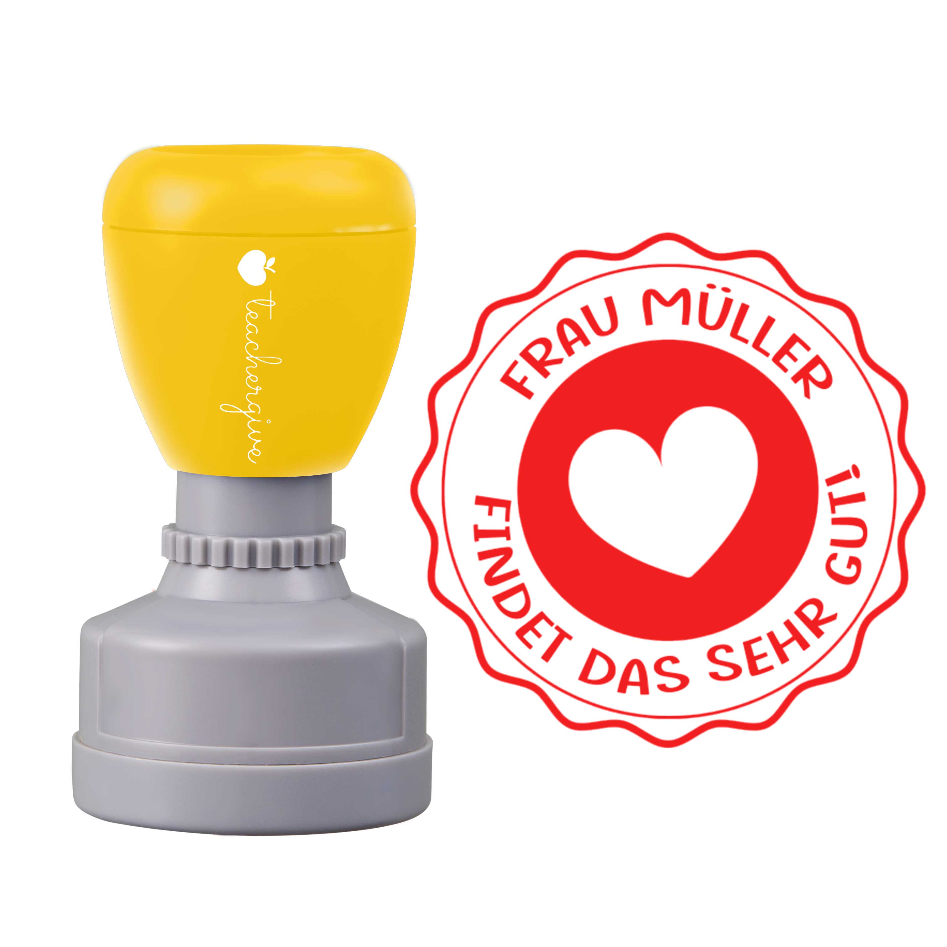 Personalisiert Name findet das sehr gut Lehrer Stempel