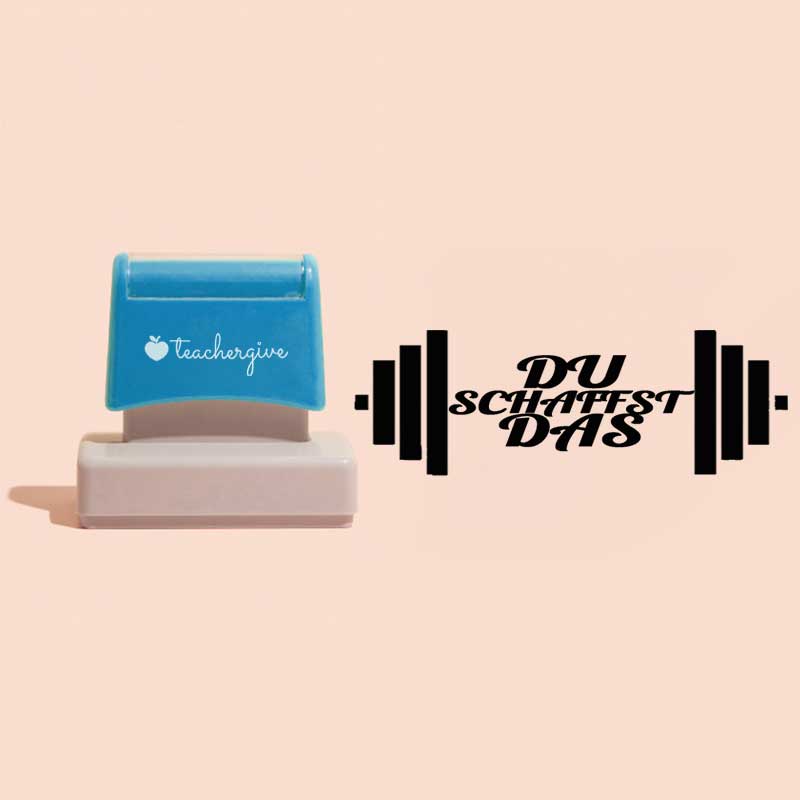 Du schaffst das Lehrer Rechteckiger Stempel