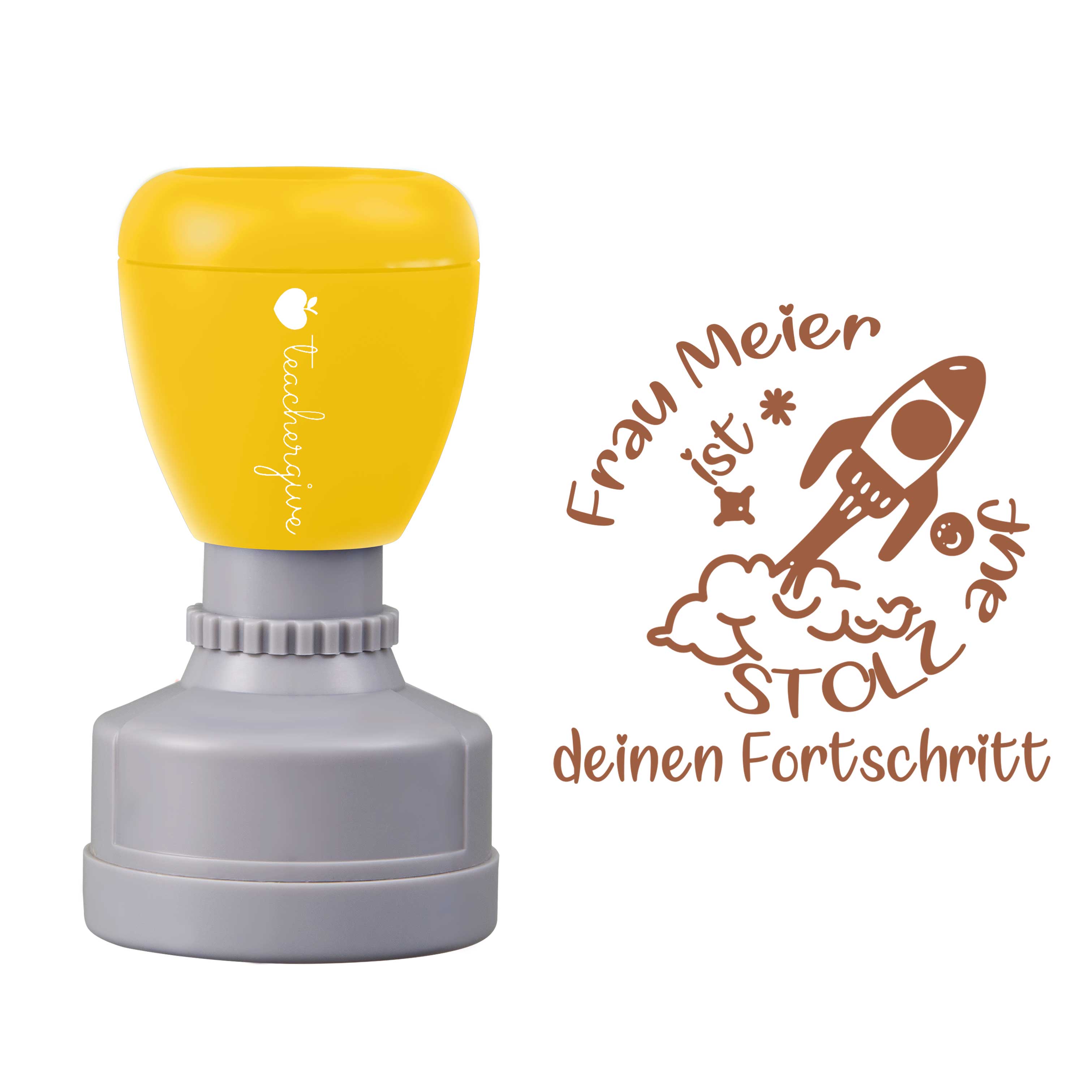 Personalisiert Stolz Auf Deinen Fortschritt Lehrer Stempel