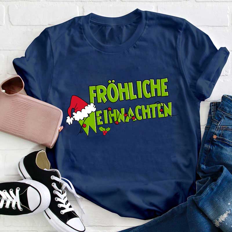 Fröhliche Weihnachten Lehrer T-Shirt