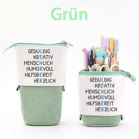 Geduldig Kreativ Menschlich Humorvoll Hilfsbereit Herzlich Federmäppchen Mäppchen