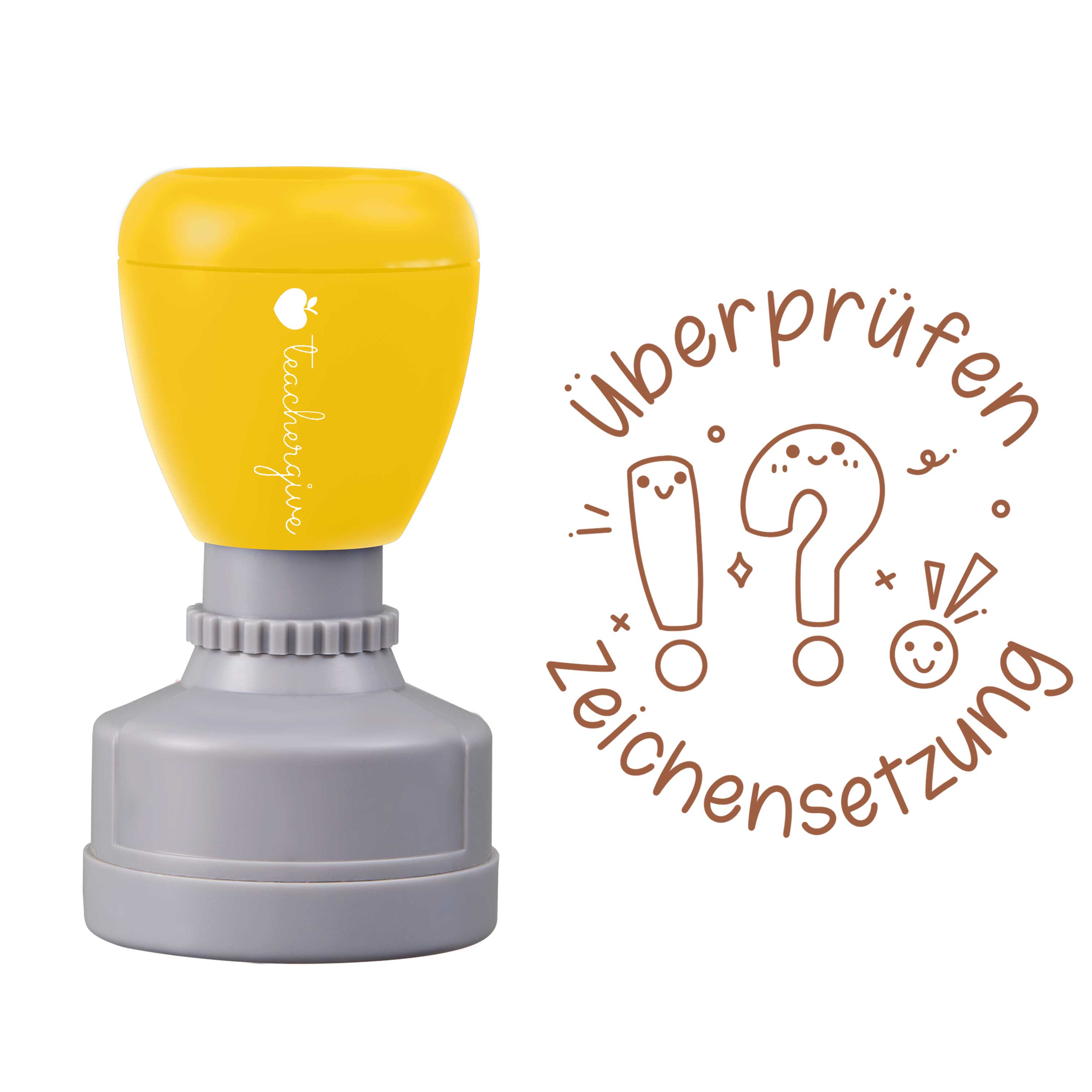 Prüfen Auf Interpunktion Lehrer Stempel