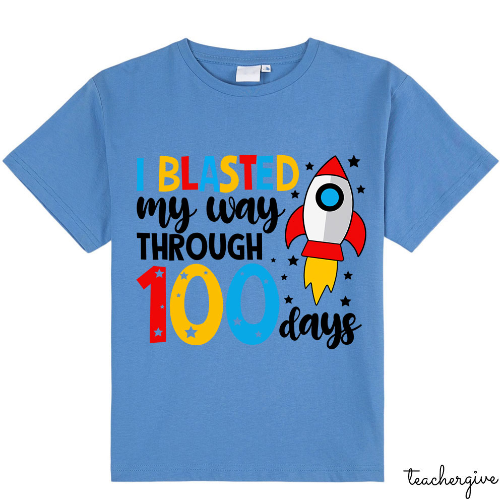 I Blasted My Way Through 100 Days Kids T-Shirt