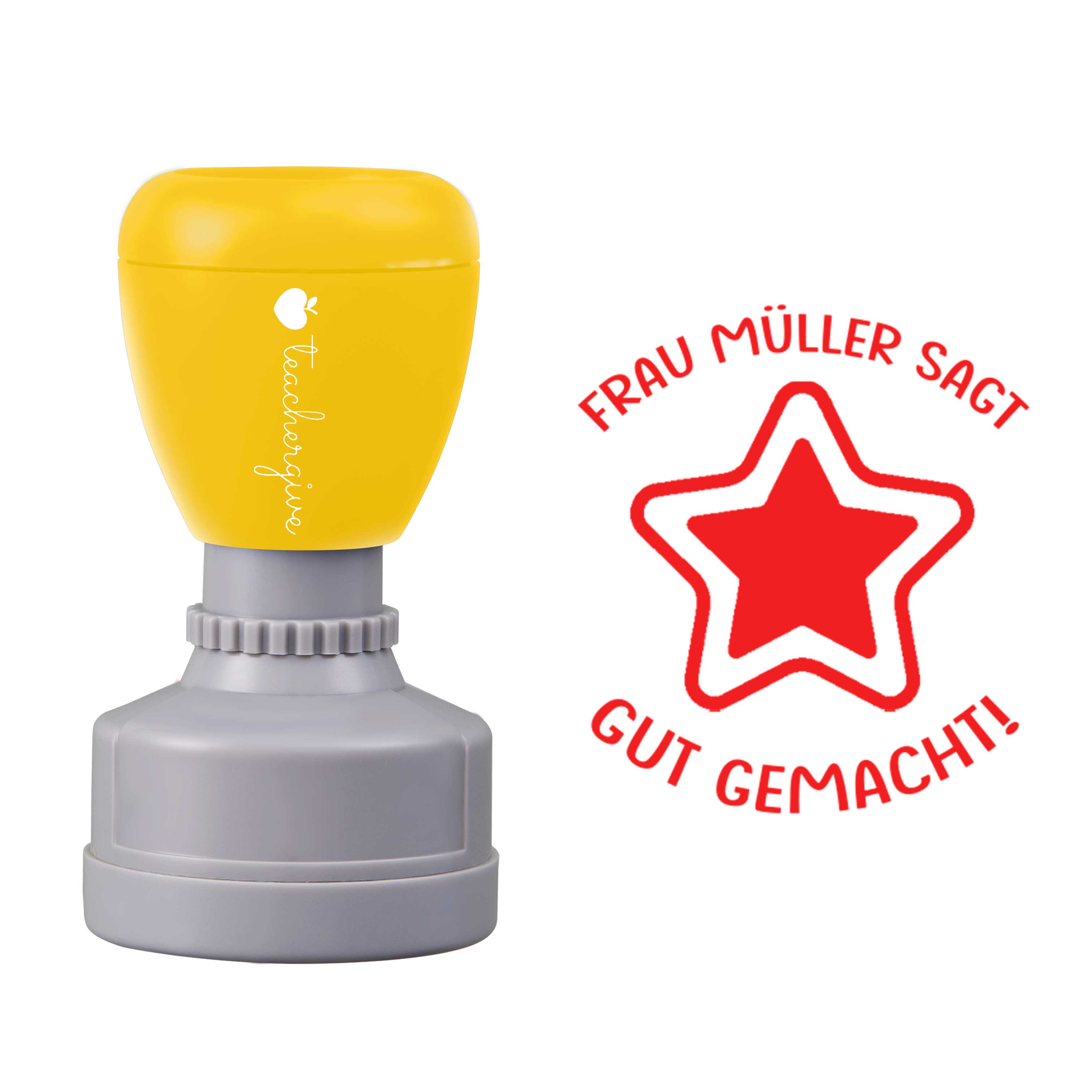 Personalisiert Name sagt gut gemacht Lehrer Stempel