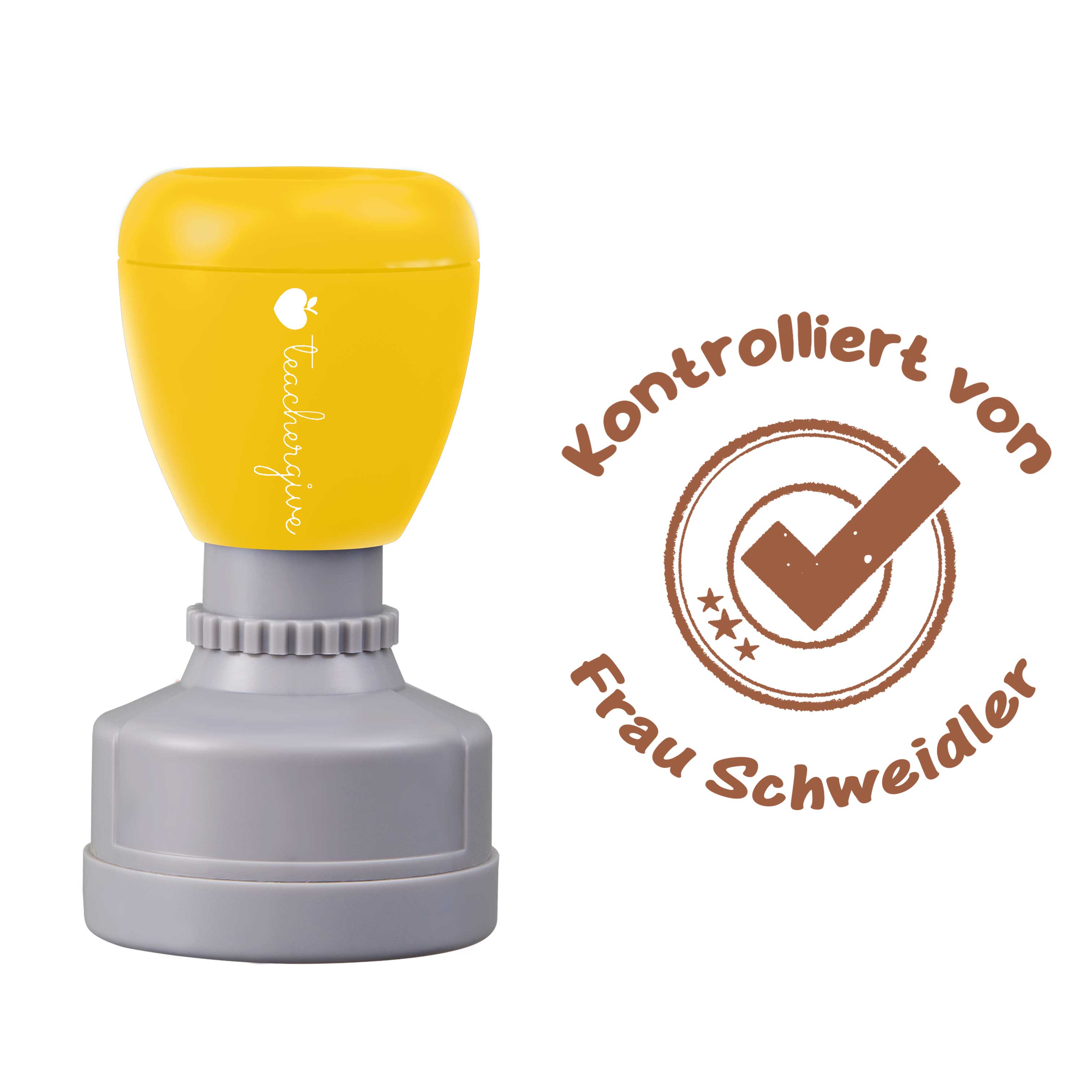Personalisiert Kontrolliert Von Lehrer Stempel