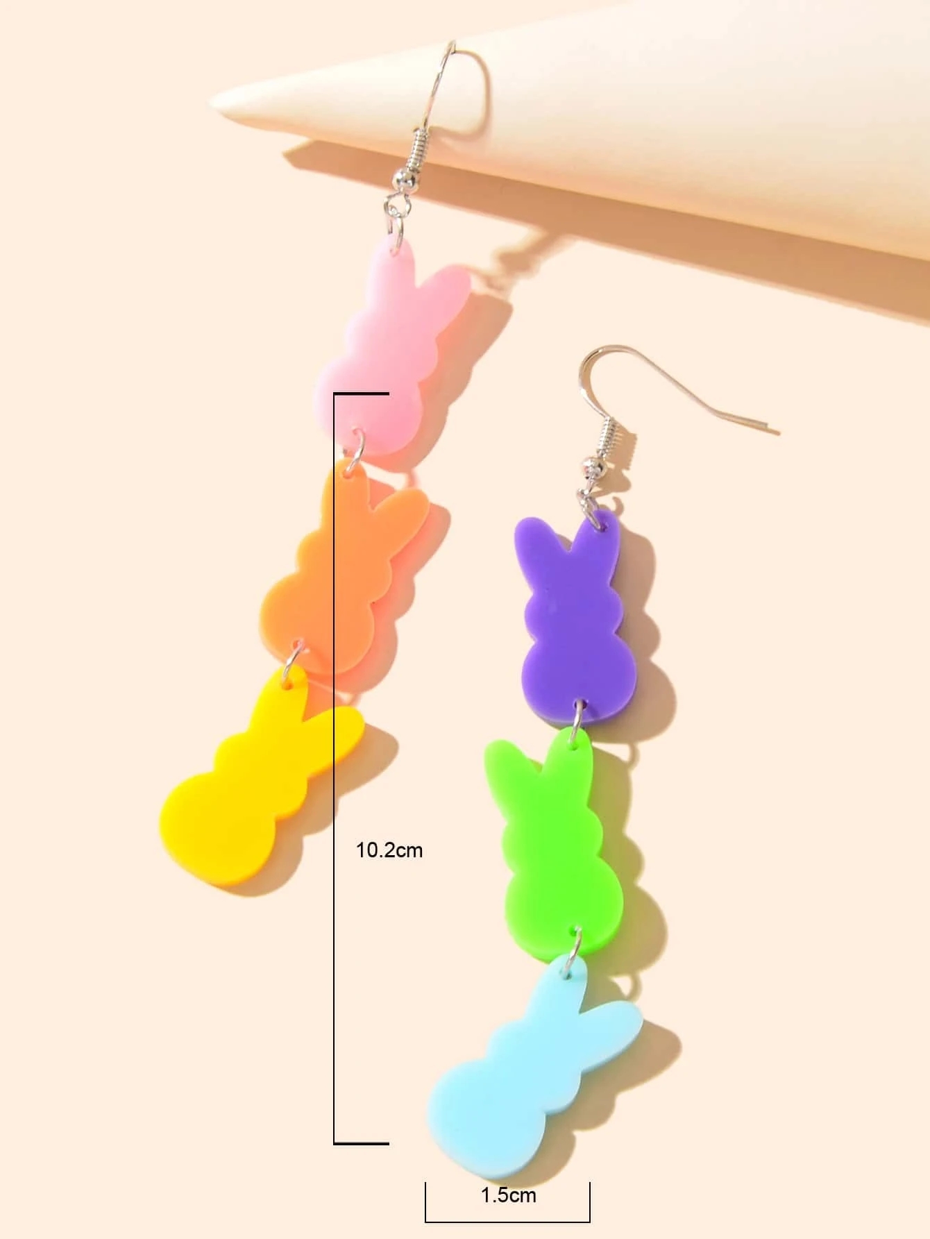 Little Colorful Rabbits Teacher Acrylic Earrings